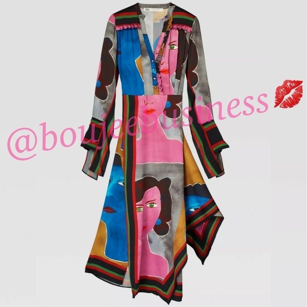 ZARA Face Print Dress - Picture 8 of 8